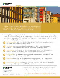 Top 6 Data Layers Multifamily Developers Use To Identify Site Opportunities