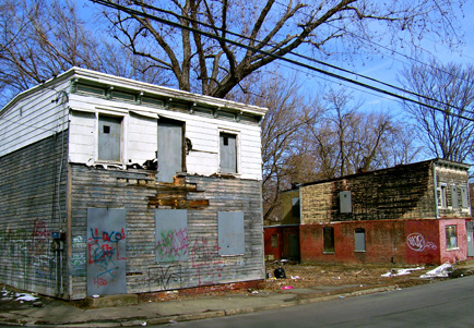 Urban Blight Photographed along Parmenter Street in Newburgh, NY by Daniel Case on 2006-03-06.